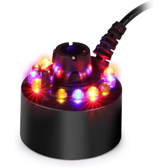 Mist Maker Fogger Water Fountain Pond Fog Machine Atomizer Air Humidifier 12 LED - Picture 1 of 7